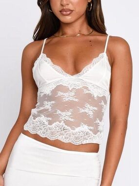 White Fox “Good At Being Bad” Top in White